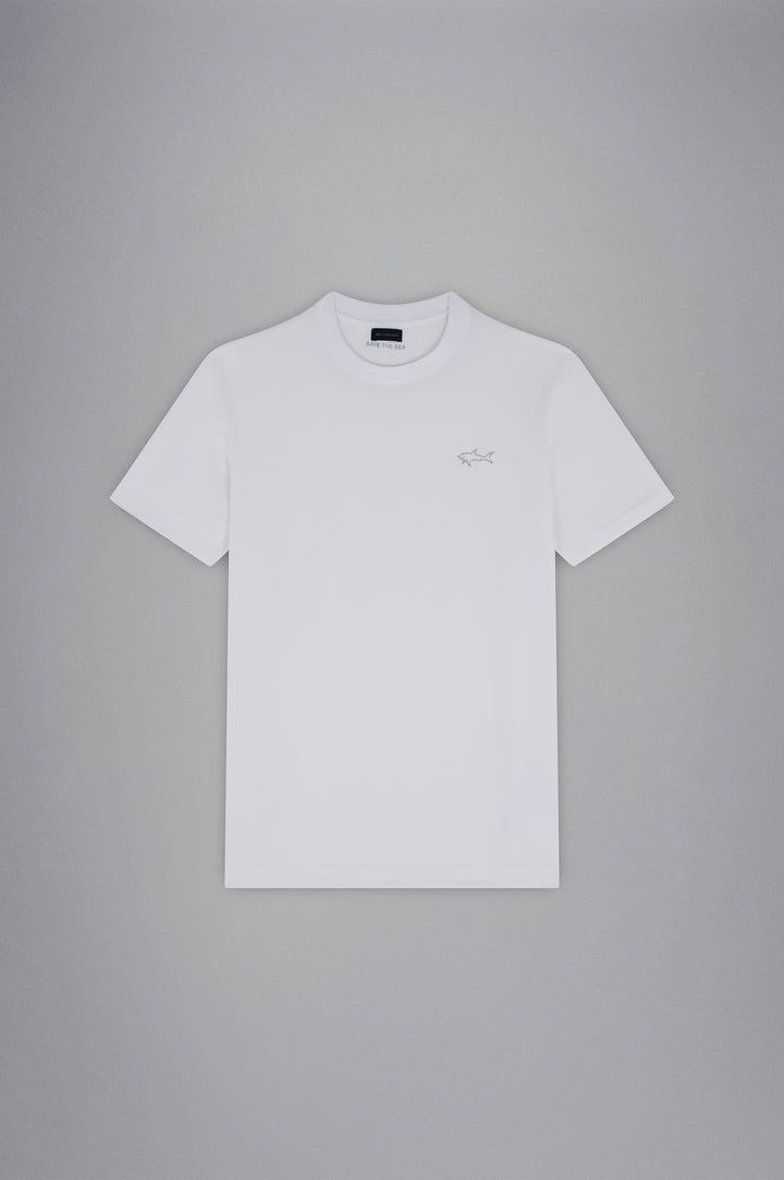 Paul & Shark Seaqual® Yarn T-shirt με Καρχαρία και Save the Sea Τύπωμα | Λευκό