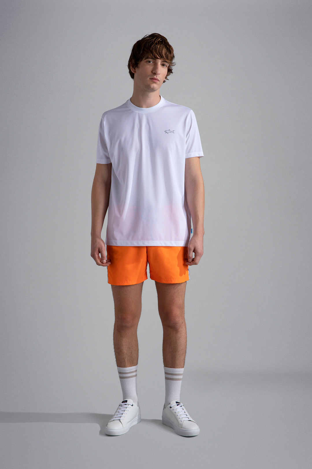 Paul & Shark Seaqual® Yarn T-shirt με Καρχαρία και Save the Sea Τύπωμα | Λευκό
