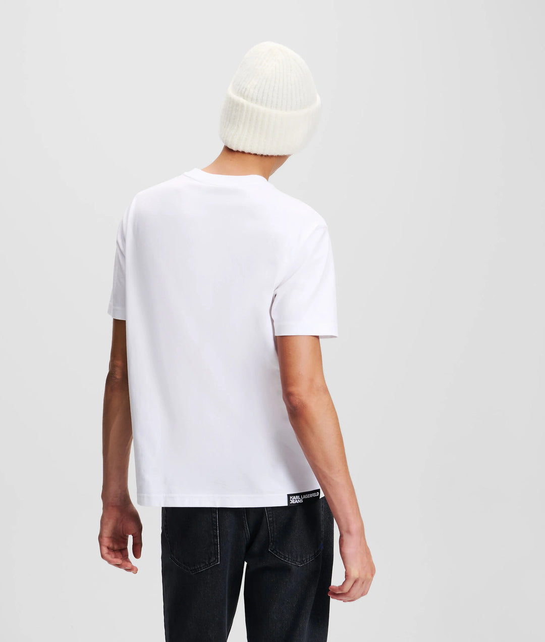 Karl Lagerfeld T-shirt Κανονικής Εφαρμογής με Τύπωμα | Λευκό