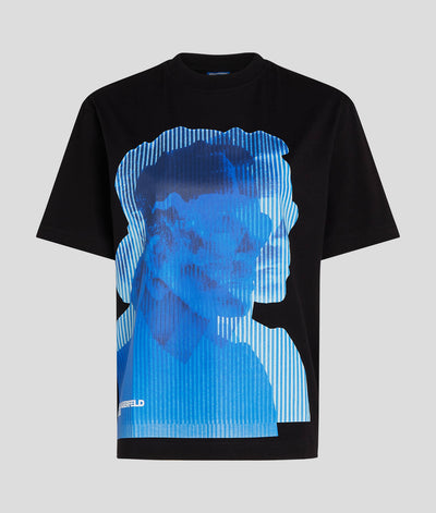 Karl Lagerfeld T-shirt Κανονικής Εφαρμογής με Τύπωμα | Μαύρο