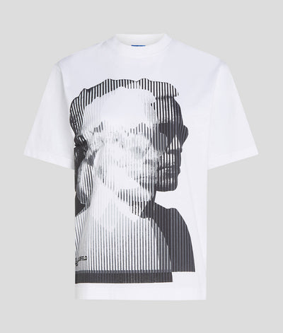 Karl Lagerfeld T-shirt Κανονικής Εφαρμογής με Τύπωμα | Λευκό