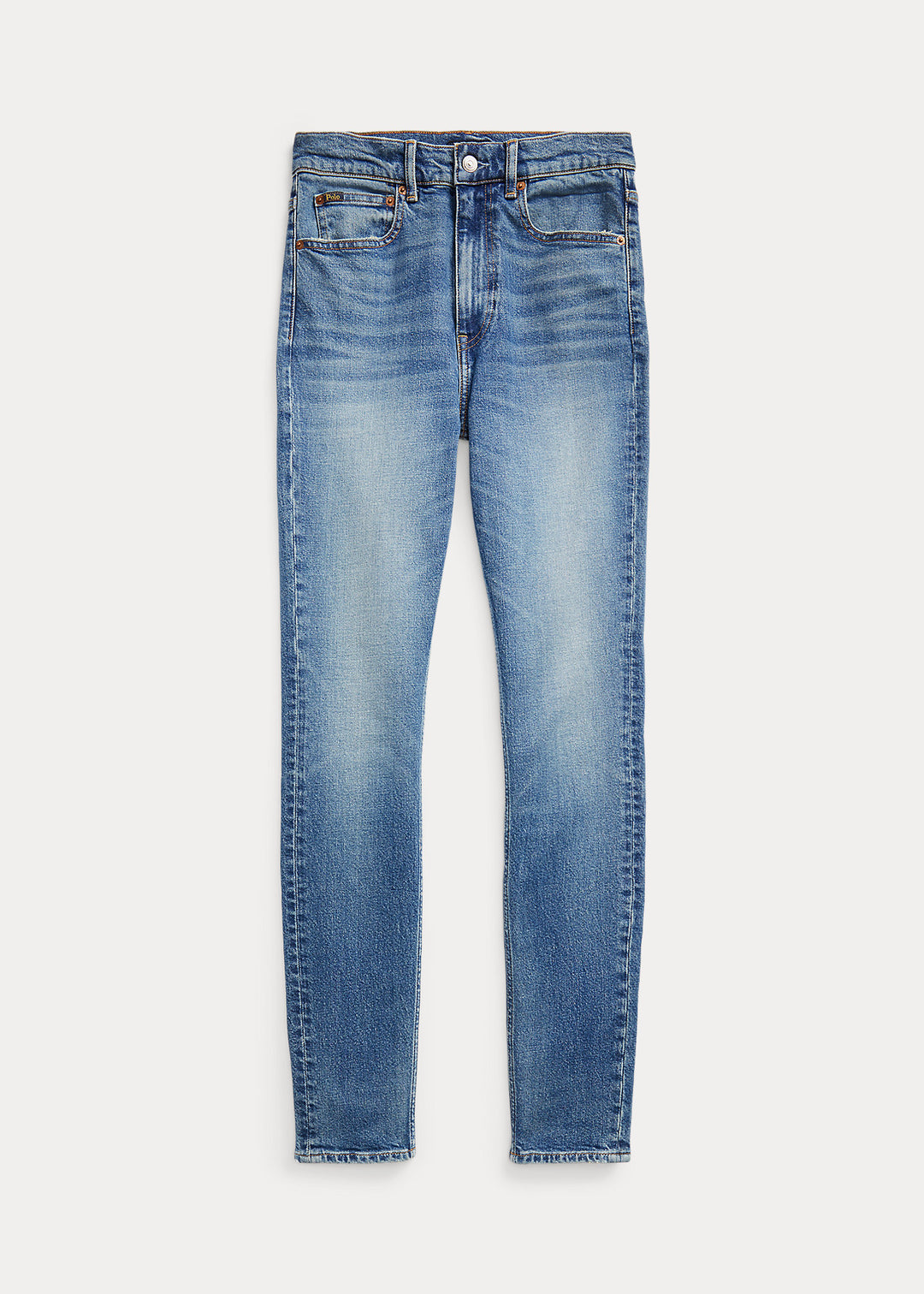 Ralph Lauren Tompkins High-Rise Skinny Jean in Antares Wash – lifestyle view