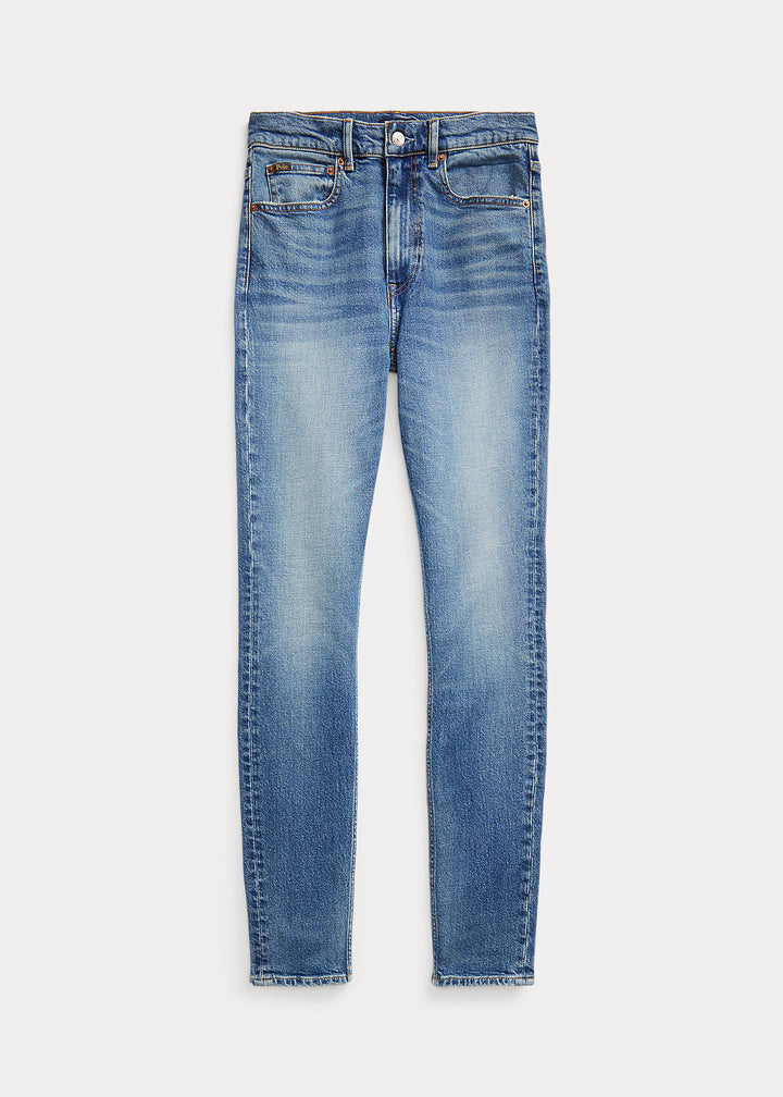 Ralph Lauren Tompkins High-Rise Skinny Jean in Antares Wash – lifestyle view