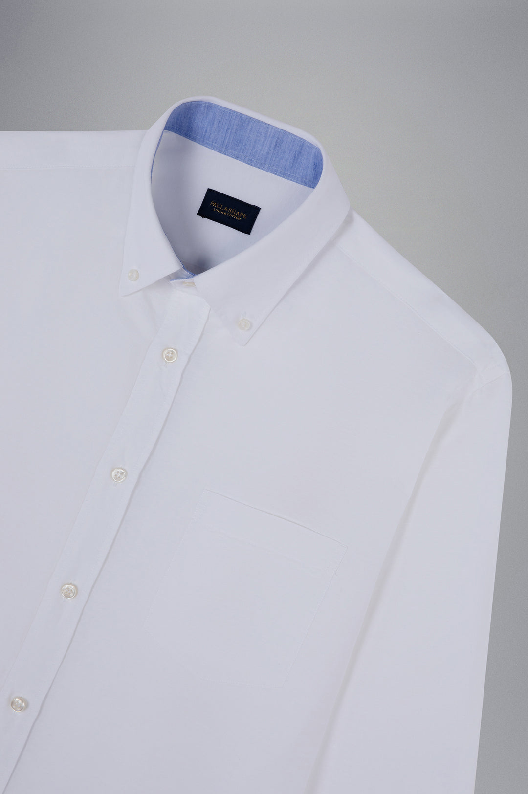 Paul &amp; Shark Linen and Cotton Shirt in White – lifestyle view