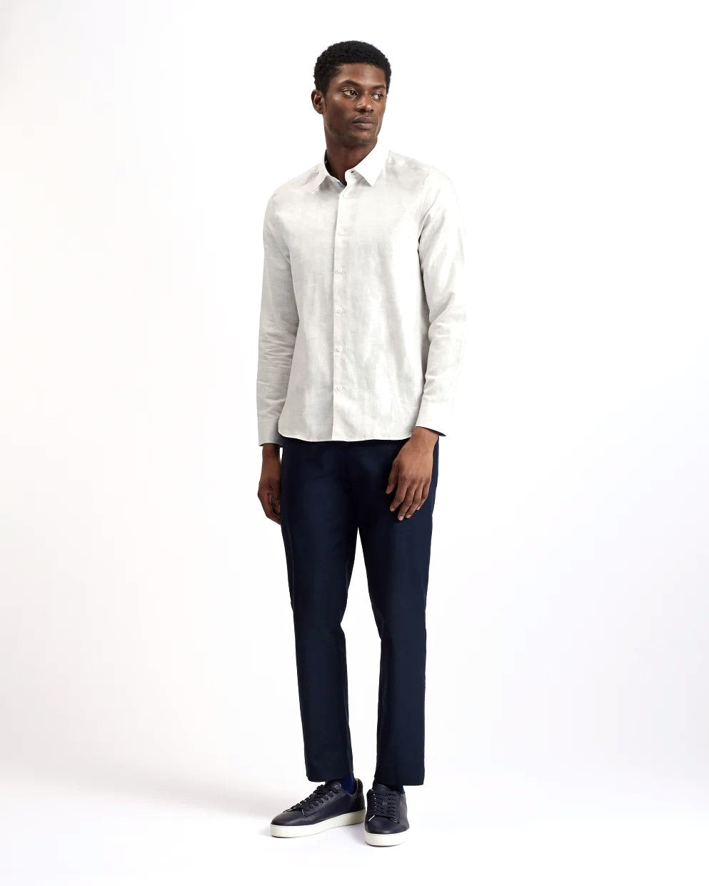Camicia a maniche lunghe in misto lino e cotone Ted Baker Romeos: Bianca – vista prodotto