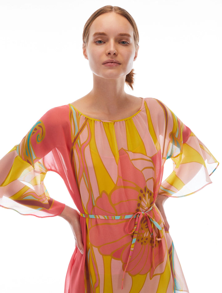 PennyBlack Jungle Flower Top Lacuna in Coral – side view