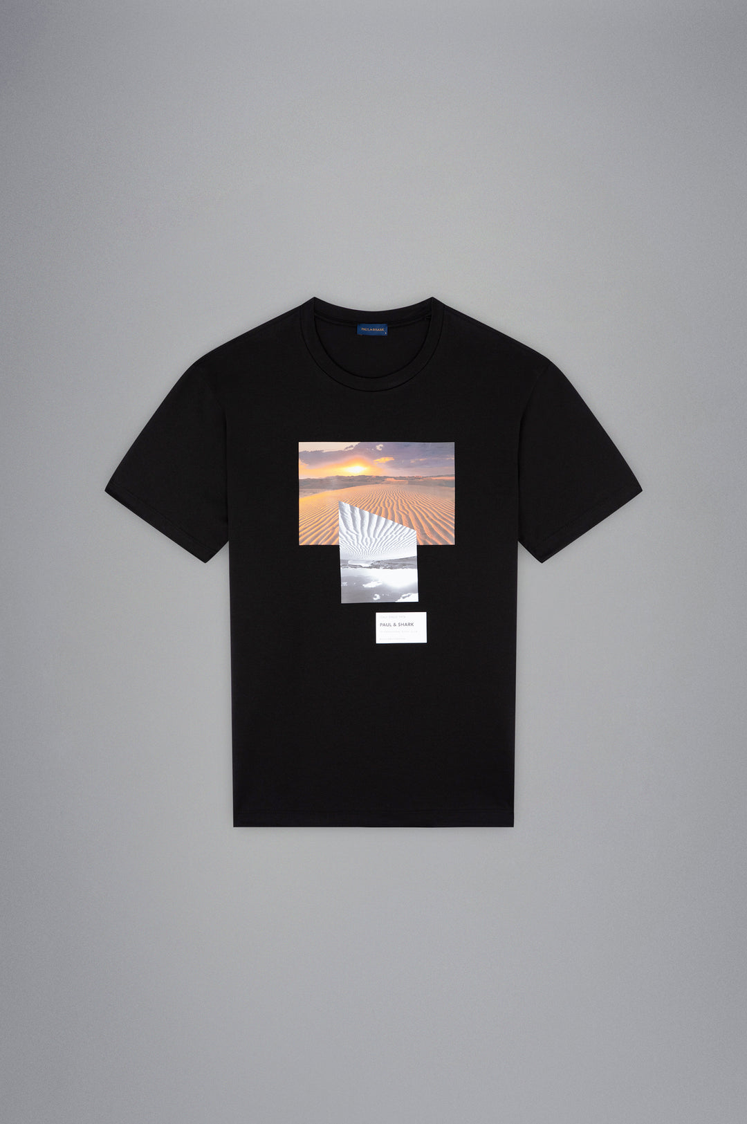 Paul &amp; Shark Cotton Jersey T-shirt with Prints in Black – lifestyle view