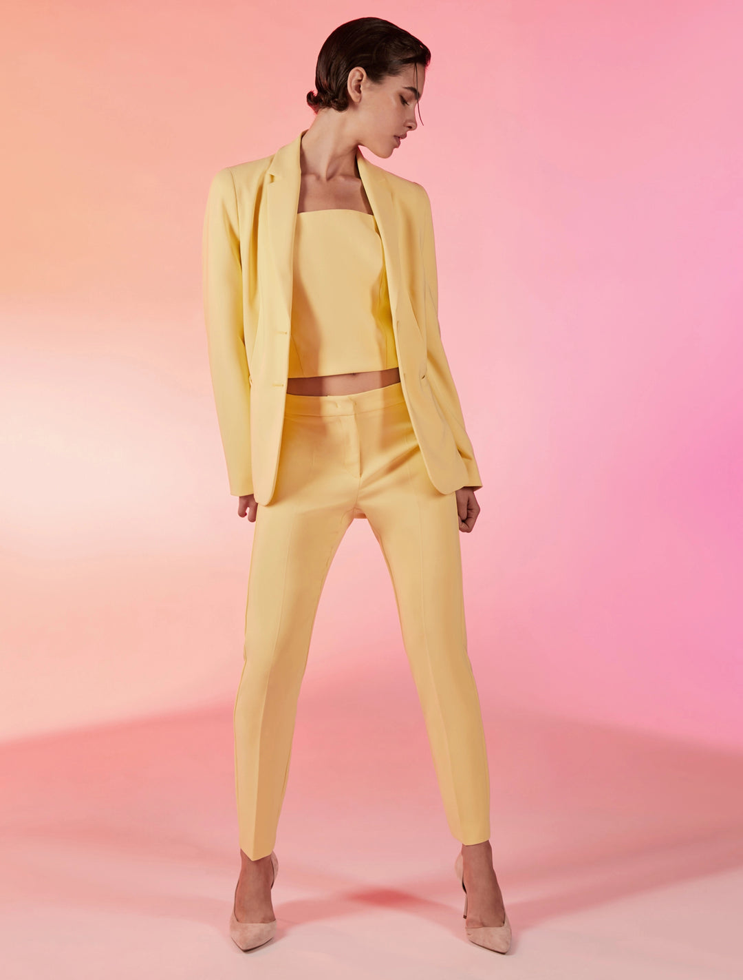 PennyBlack Colonia Trousers in Lemon – back view