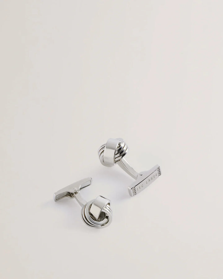 Ted Baker Manschettenknöpfe mit Knoten: Silber – Produktansicht