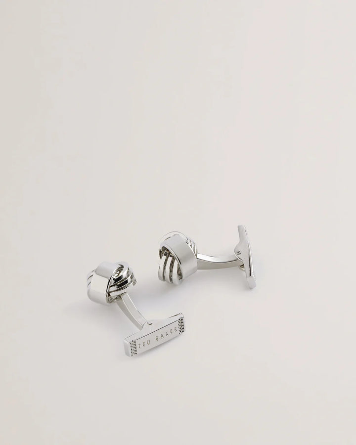 Ted Baker Manschettenknöpfe mit Knoten: Silber – Seitenansicht