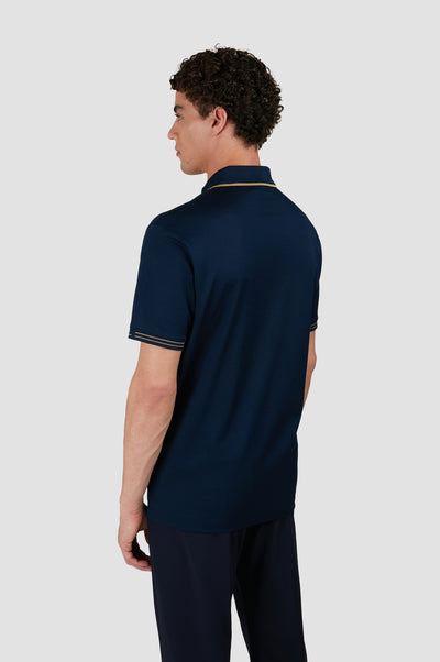 Paul & Shark Fine Piqué Cotton Polo Shirt | Navy