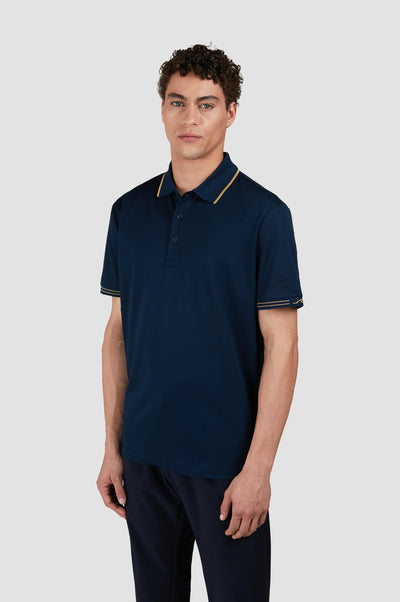 Paul & Shark Fine Piqué Cotton Polo Shirt | Navy