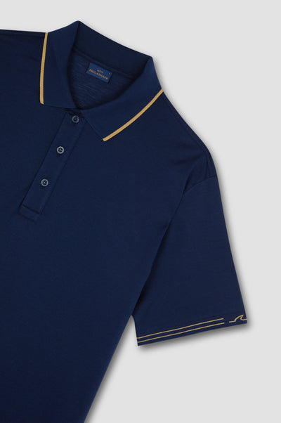 Paul & Shark Fine Piqué Cotton Polo Shirt | Navy