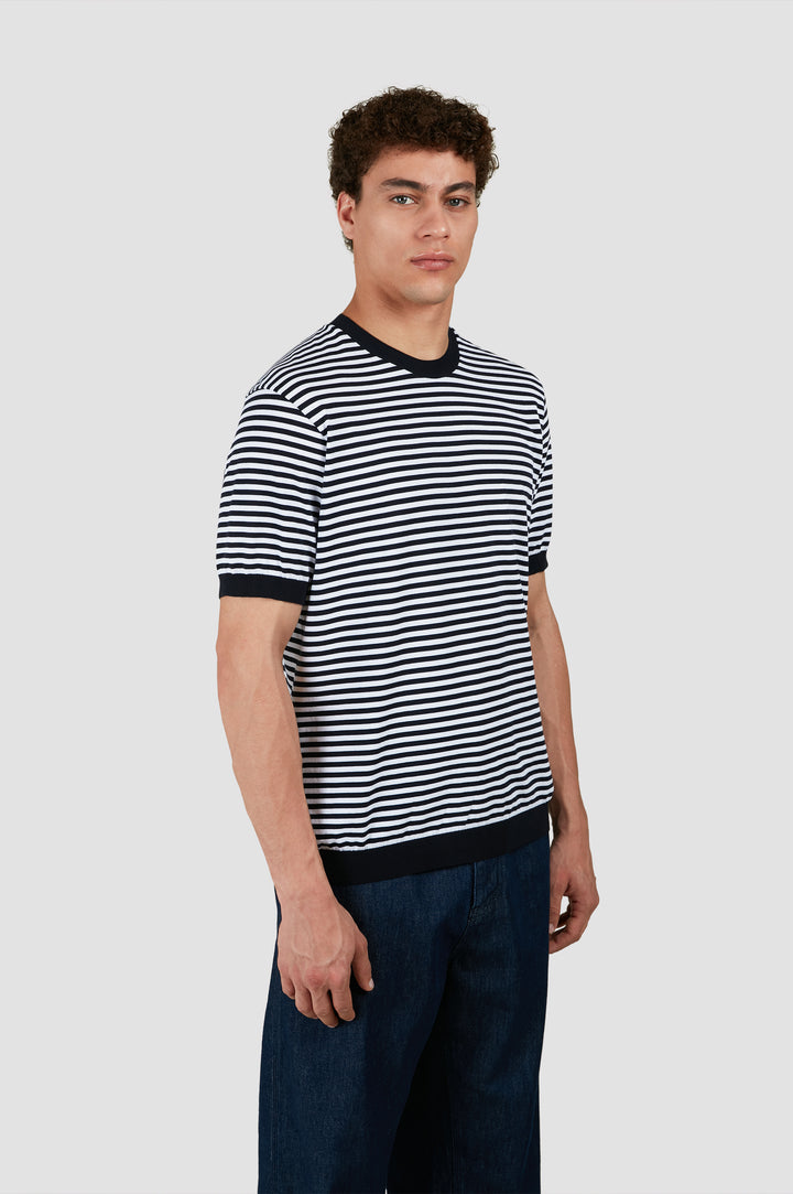 Paul & Shark Cool Touch Βαμβακερό T-shirt | Σκούρο Μπλε/Λευκό