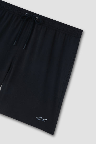 Paul & Shark Swim Shorts with Reflective Shark | Black