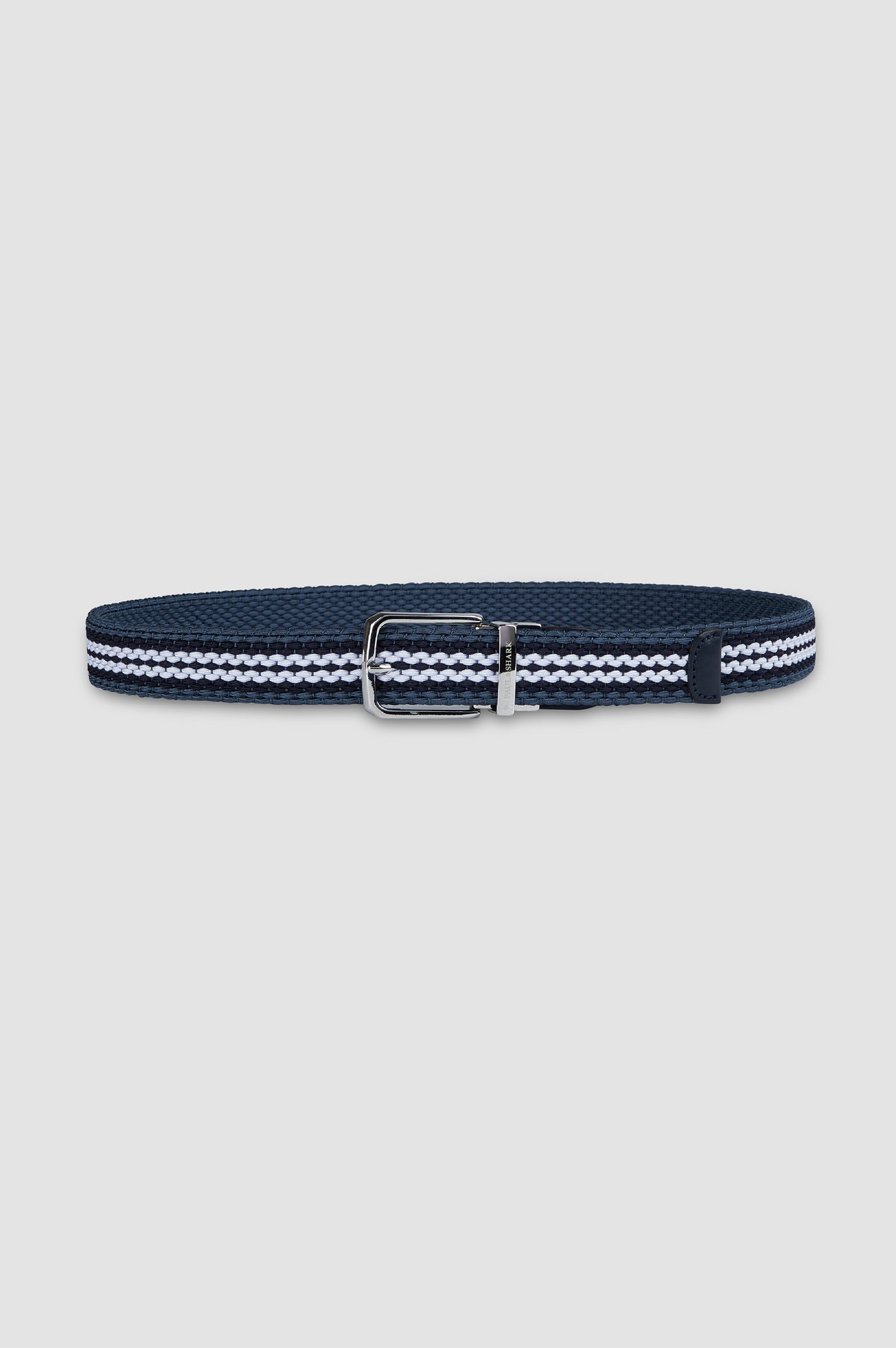 Paul & Shark Elastic Reversible Striped Belt | Navy