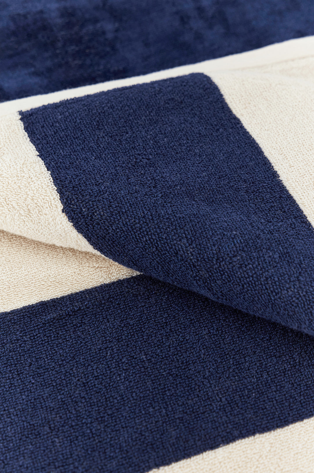 Paul & Shark Striped Beach Towel with Embroidery | Navy/White