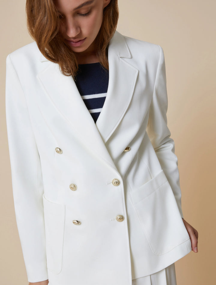 Veste PennyBlack à double boutonnage en sergé Gargano: Ivoire – vue détaillée