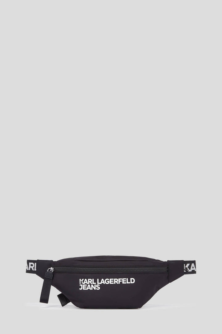 Karl Lagerfeld Essential Nylon Belt Bag in Black – product view