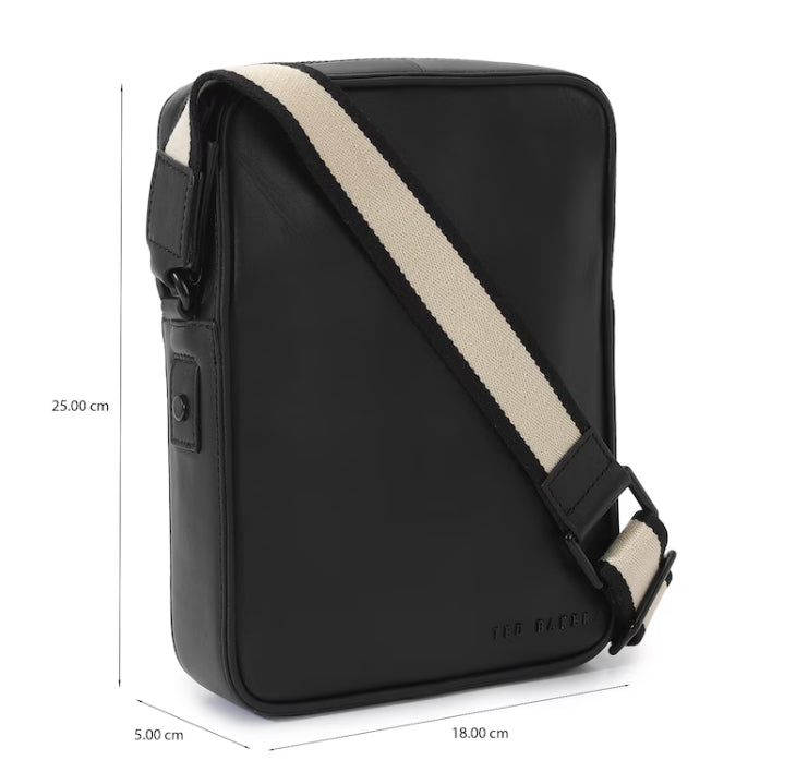 Ted Baker Caiisey 皮质飞行包: 黑色 – 细节图