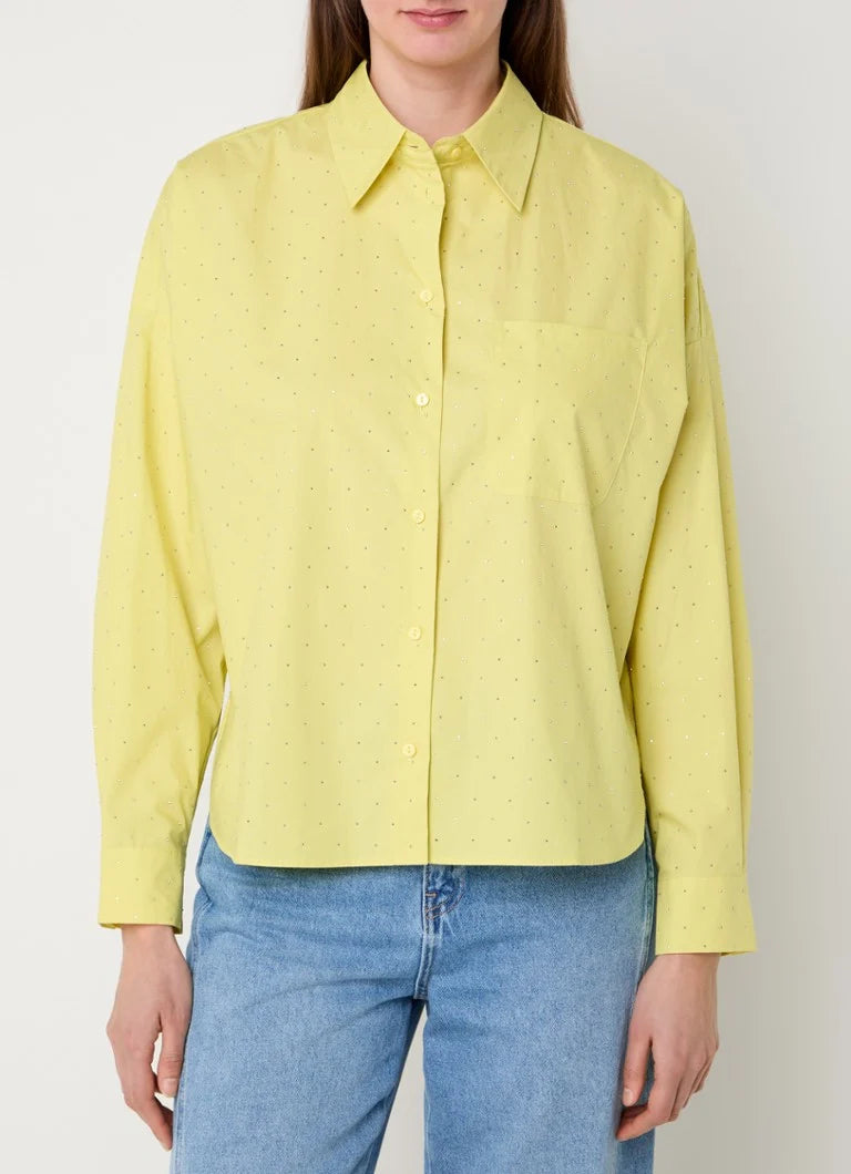 Chemise oversize à strass PennyBlack: Vert citron – vue du produit