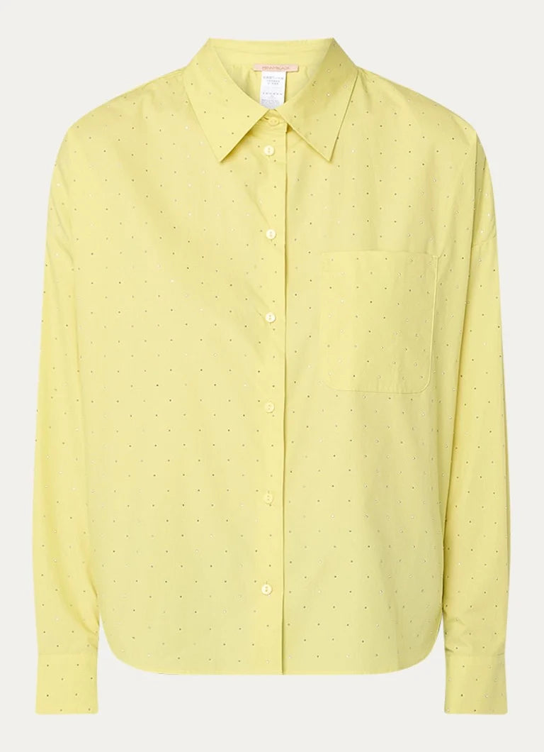 Chemise oversize à strass PennyBlack: Vert citron – vue lifestyle