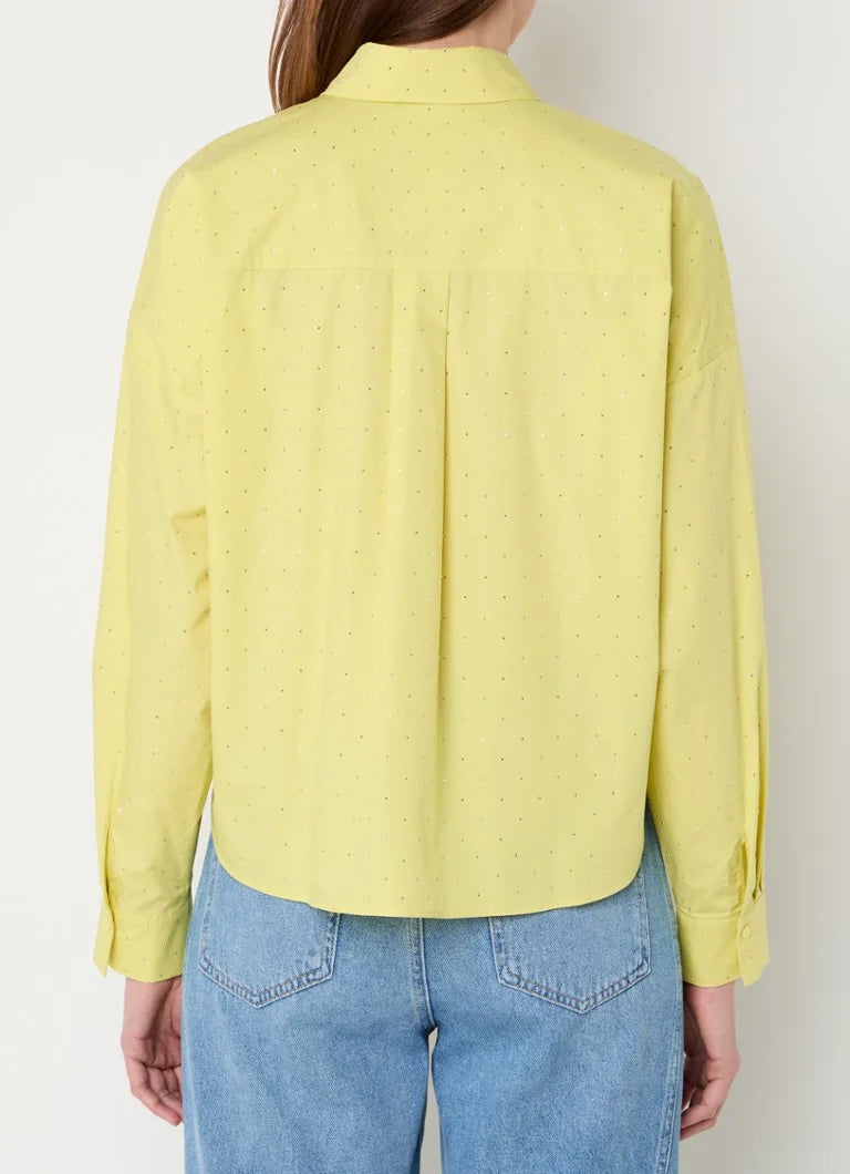 Chemise oversize à strass PennyBlack: Vert citron – vue lifestyle