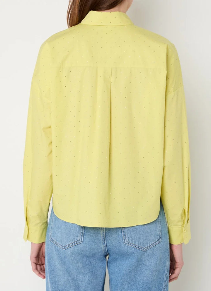 Chemise oversize à strass PennyBlack: Vert citron – vue lifestyle