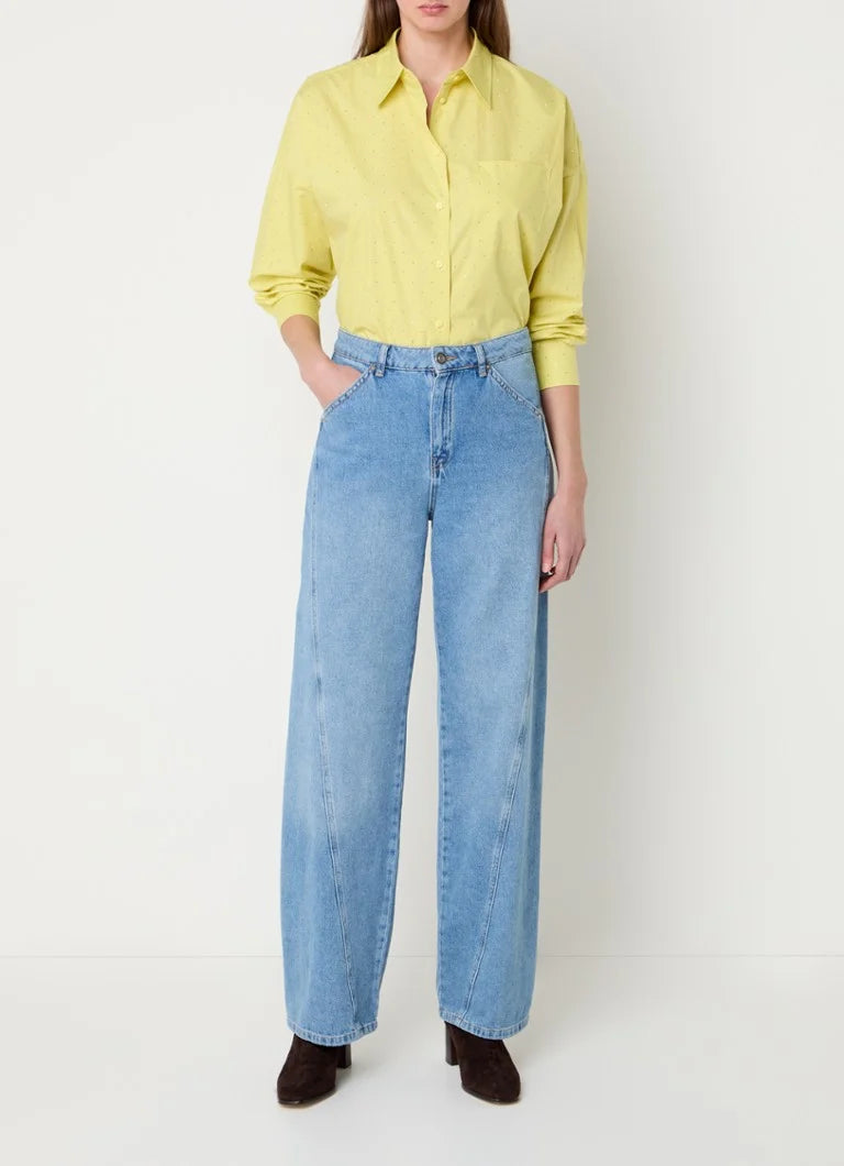 Chemise oversize à strass PennyBlack: Vert citron – vue de côté