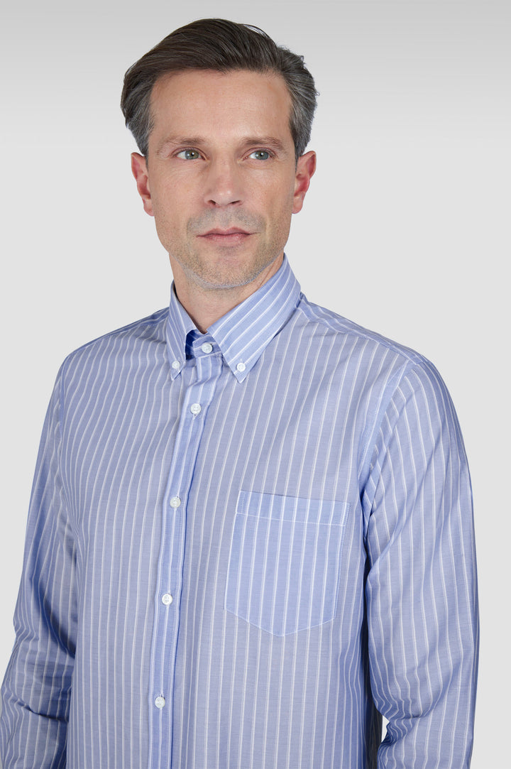 Chemise « Summer Breeze » en coton Paul &amp; Shark: Bleu clair – vue de dos