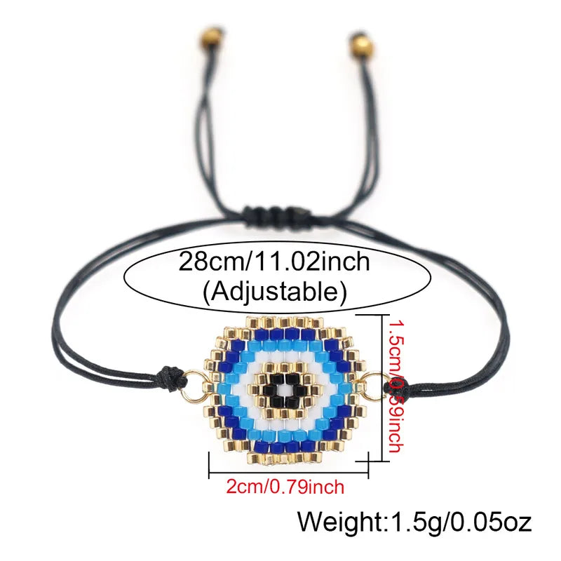 Pulsera ajustable elástica con cordón informal «Never Needy»: Azul – vista alternativa