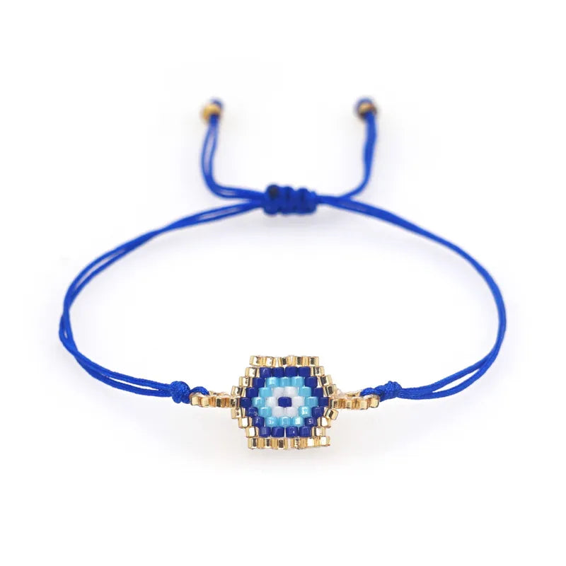 Pulsera ajustable elástica con cordón informal «Never Needy»: Azul