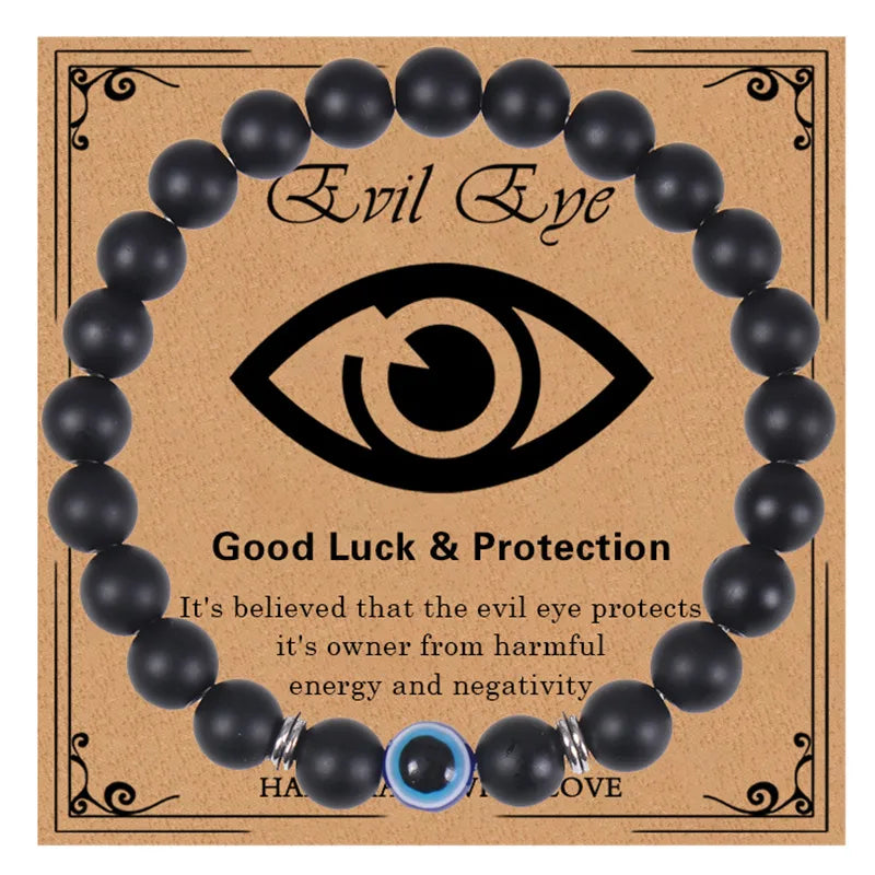 Pulsera con cuentas de piedra natural «Never: Frosted Stone