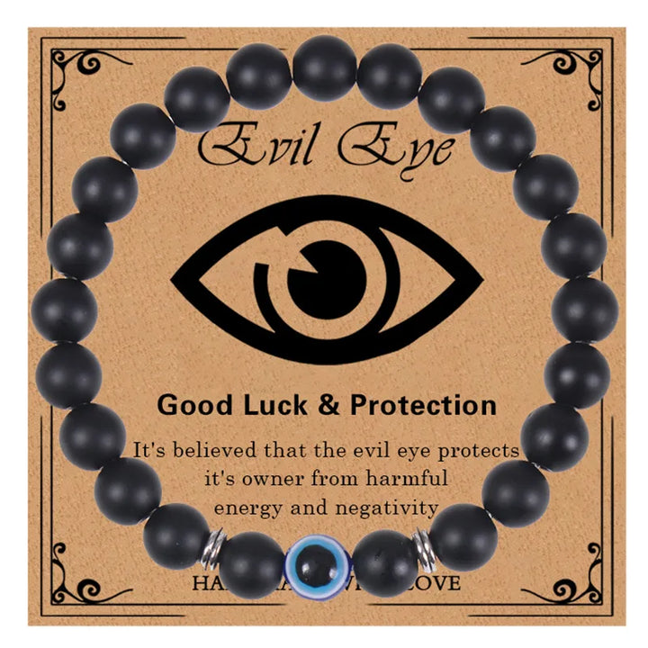 Pulsera con cuentas de piedra natural «Never: Frosted Stone