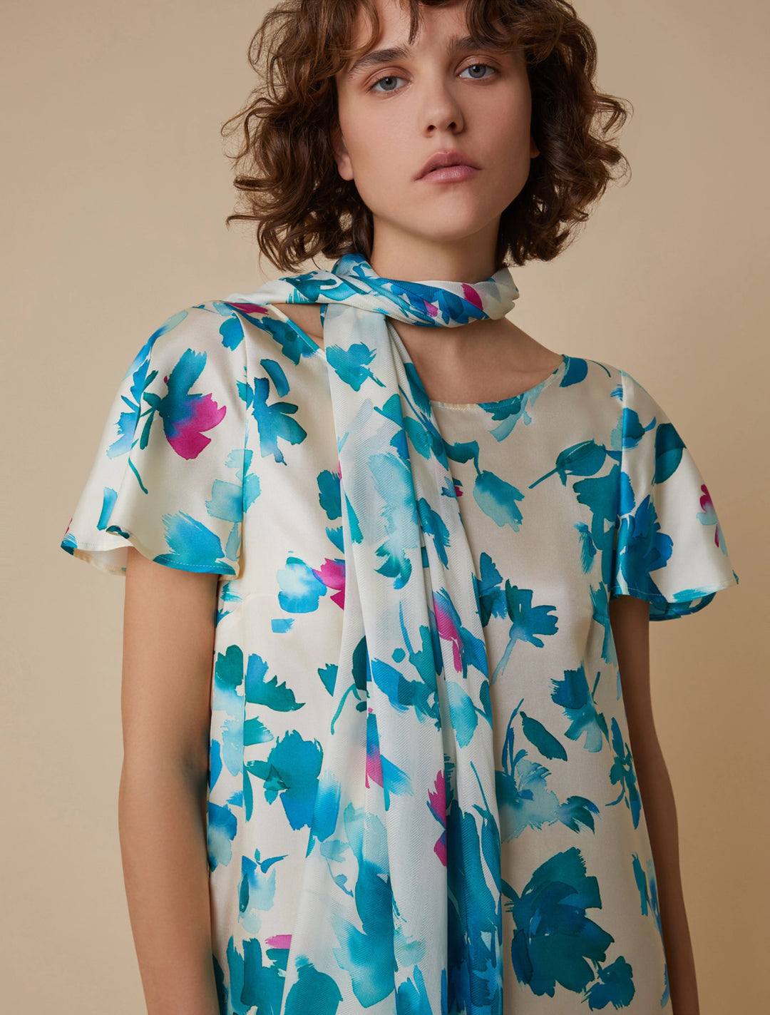 Étole en pure soie à motif jacquard PennyBlack: Vert