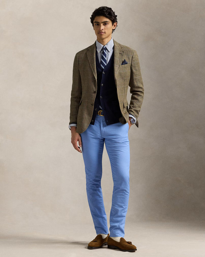 Pantaloni chino Ralph Lauren Greenwich elasticizzati: Azzurro – vista alternativa