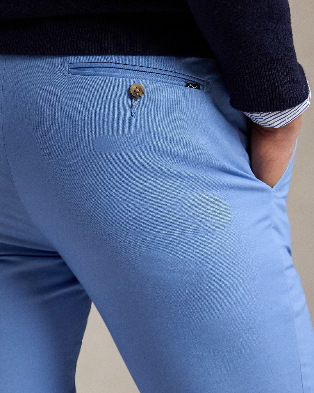 Pantaloni chino Ralph Lauren Greenwich elasticizzati: Azzurro – vista alternativa