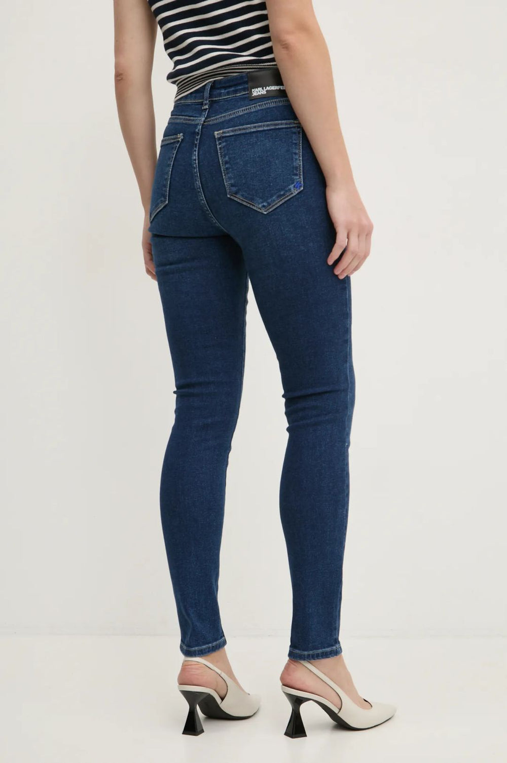 Jean skinny pour femme Karl Lagerfeld: Bleu foncé délavé – autre vue