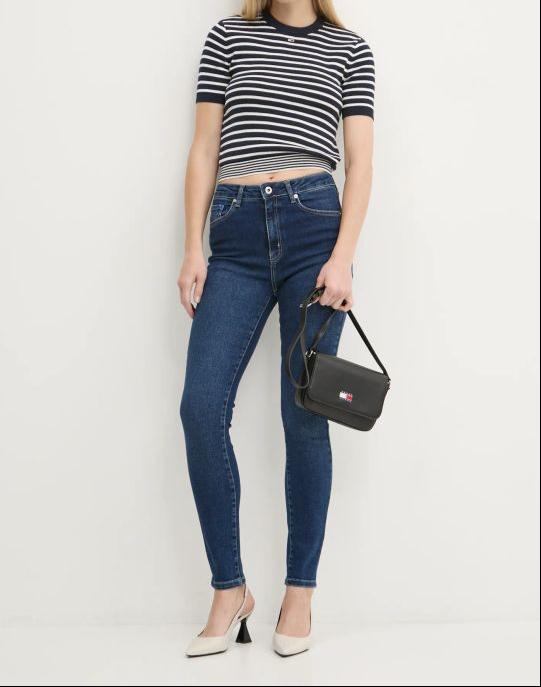 Jean skinny pour femme Karl Lagerfeld: Bleu foncé délavé – vue détaillée