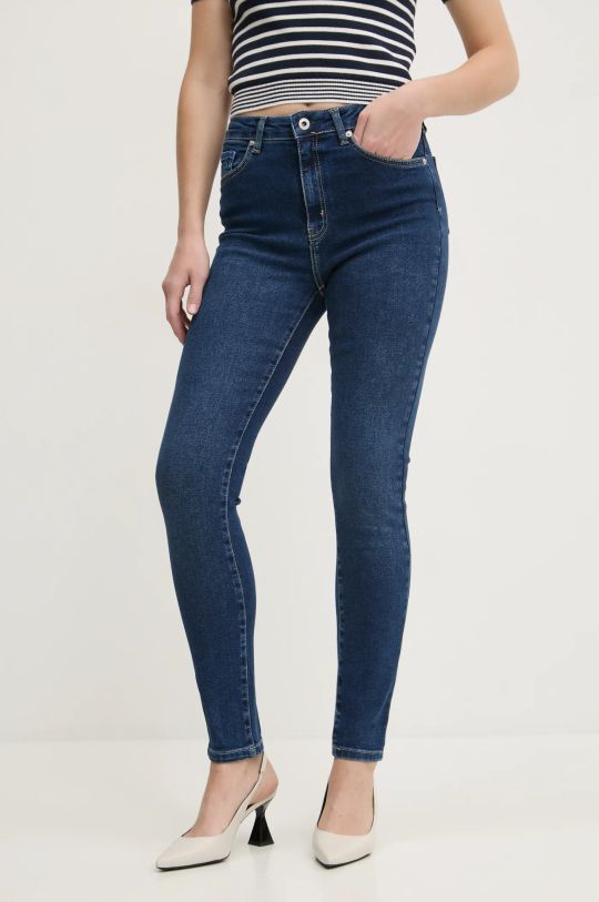 Jean skinny pour femme Karl Lagerfeld: Bleu foncé délavé – vue du produit