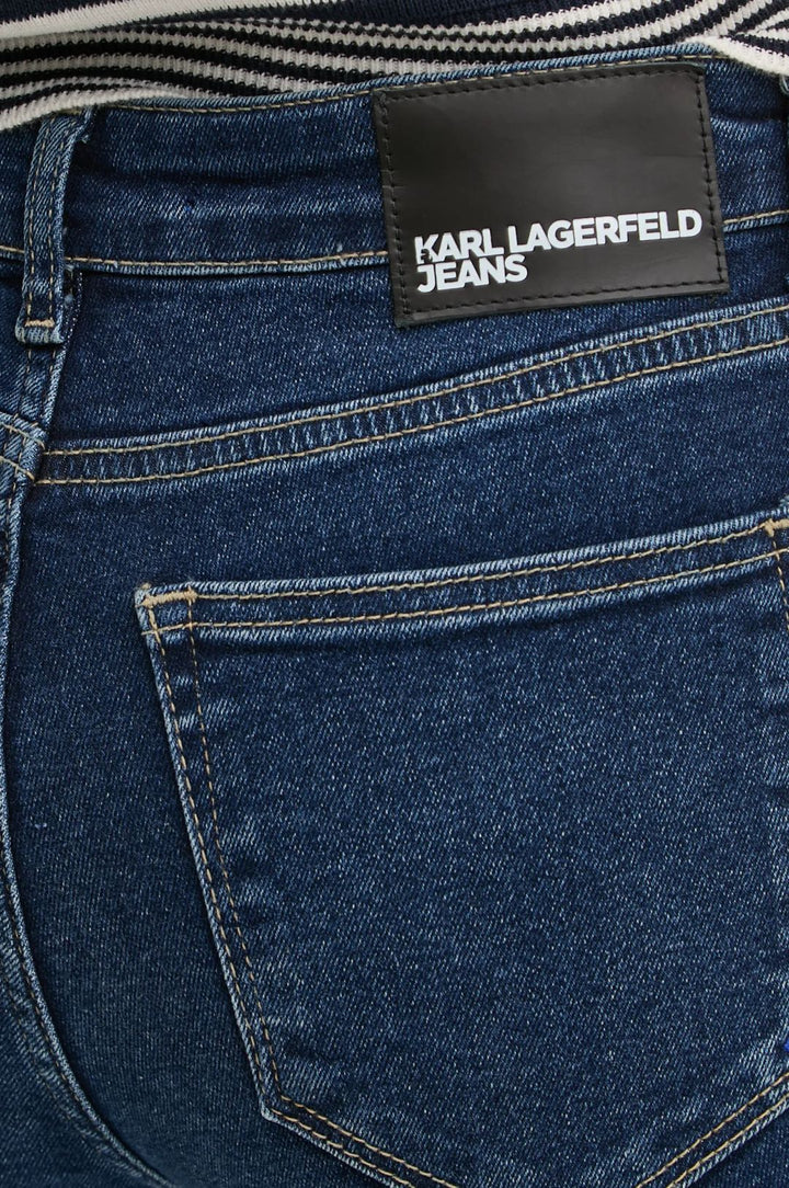 Jean skinny pour femme Karl Lagerfeld: Bleu foncé délavé – vue de côté