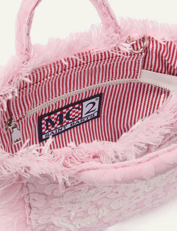 MC2 Saint Barth Vanity Mini Cotton Terry Tote Bag | Pink