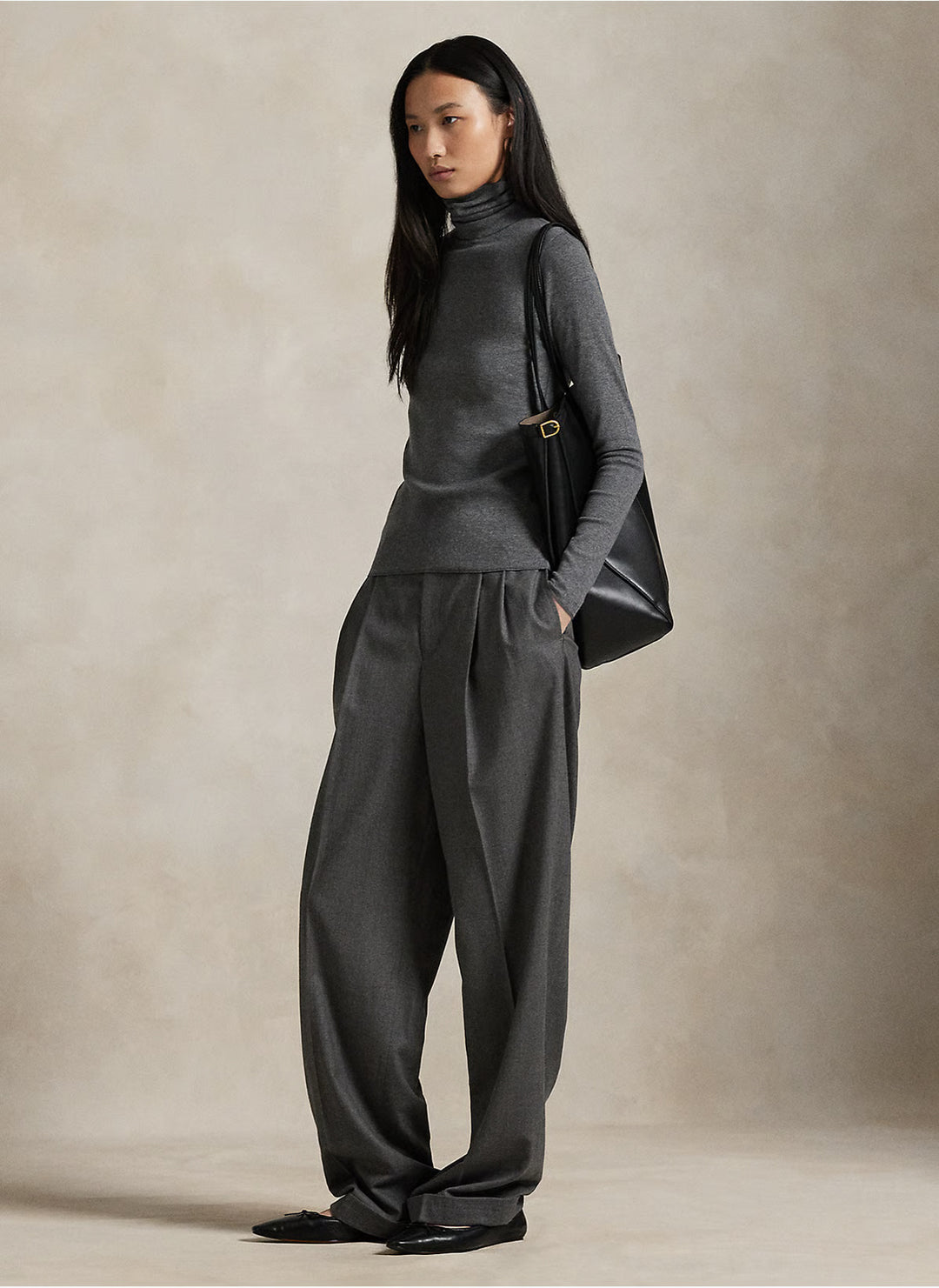 Col roulé en mélange extensible Ralph Lauren: Medium Grey – autre vue