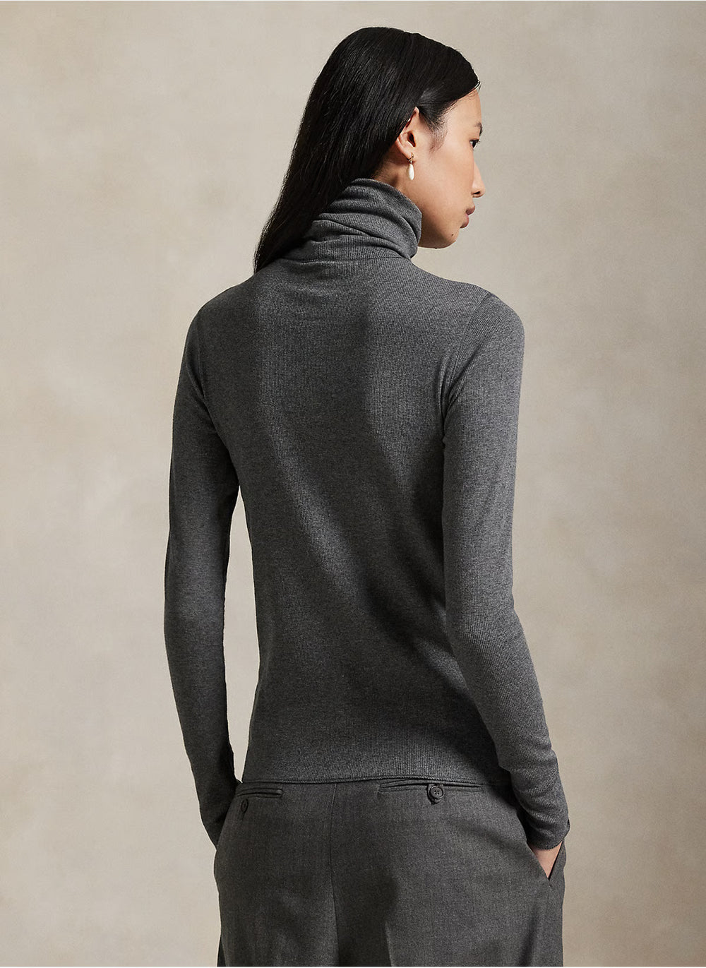 Col roulé en mélange extensible Ralph Lauren: Medium Grey – autre vue