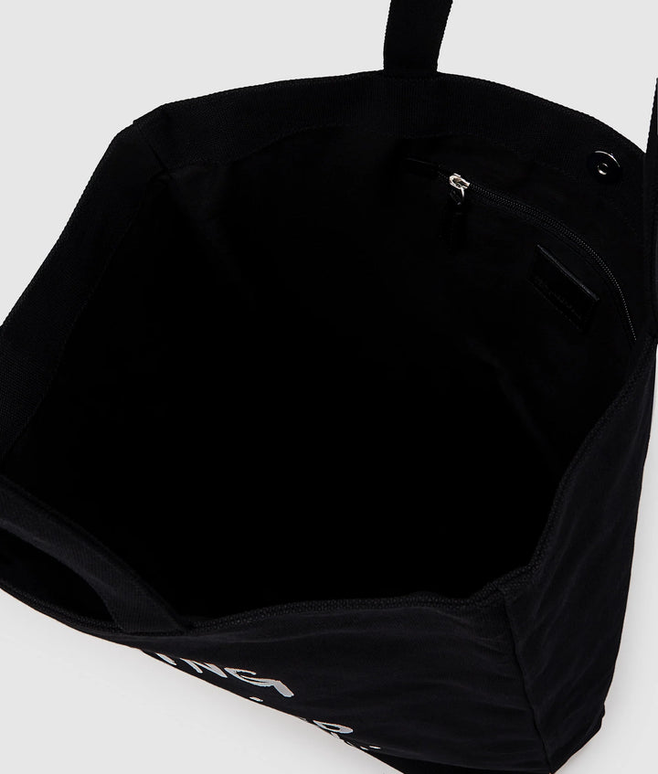 Karl Lagerfeld Box Logo Quote Shopper Bag in Black – alternate view