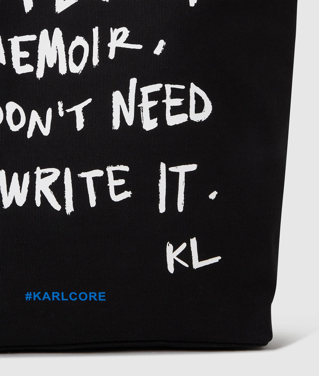 Karl Lagerfeld Box Logo Quote Shopper Bag in Black – alternate view