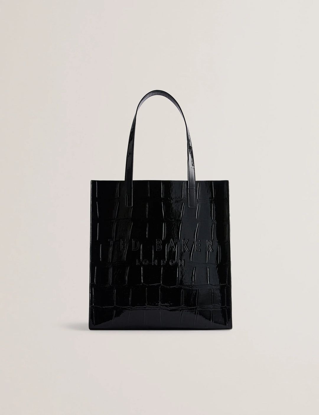 Borsa Icon di Ted Baker con texture in pelle di: Nero corvino