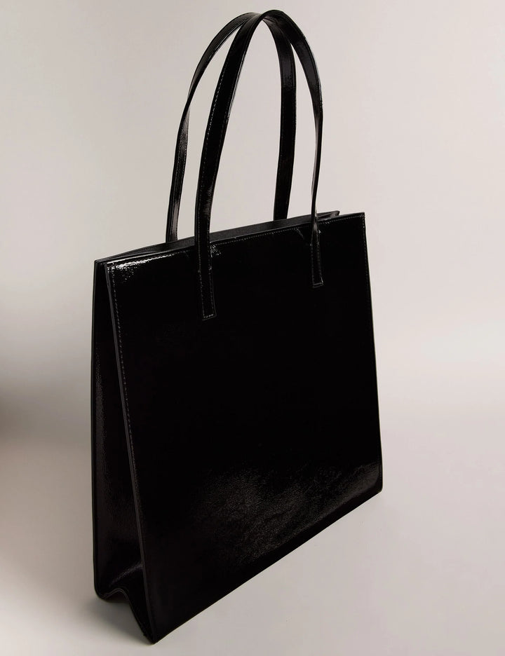 Ted Baker Crinkon – Große Icon-Tasche aus geknittertem: Schwarz – alternative Ansicht