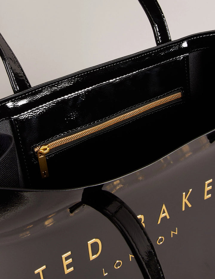 Ted Baker Crinkon – Große Icon-Tasche aus geknittertem: Schwarz – alternative Ansicht