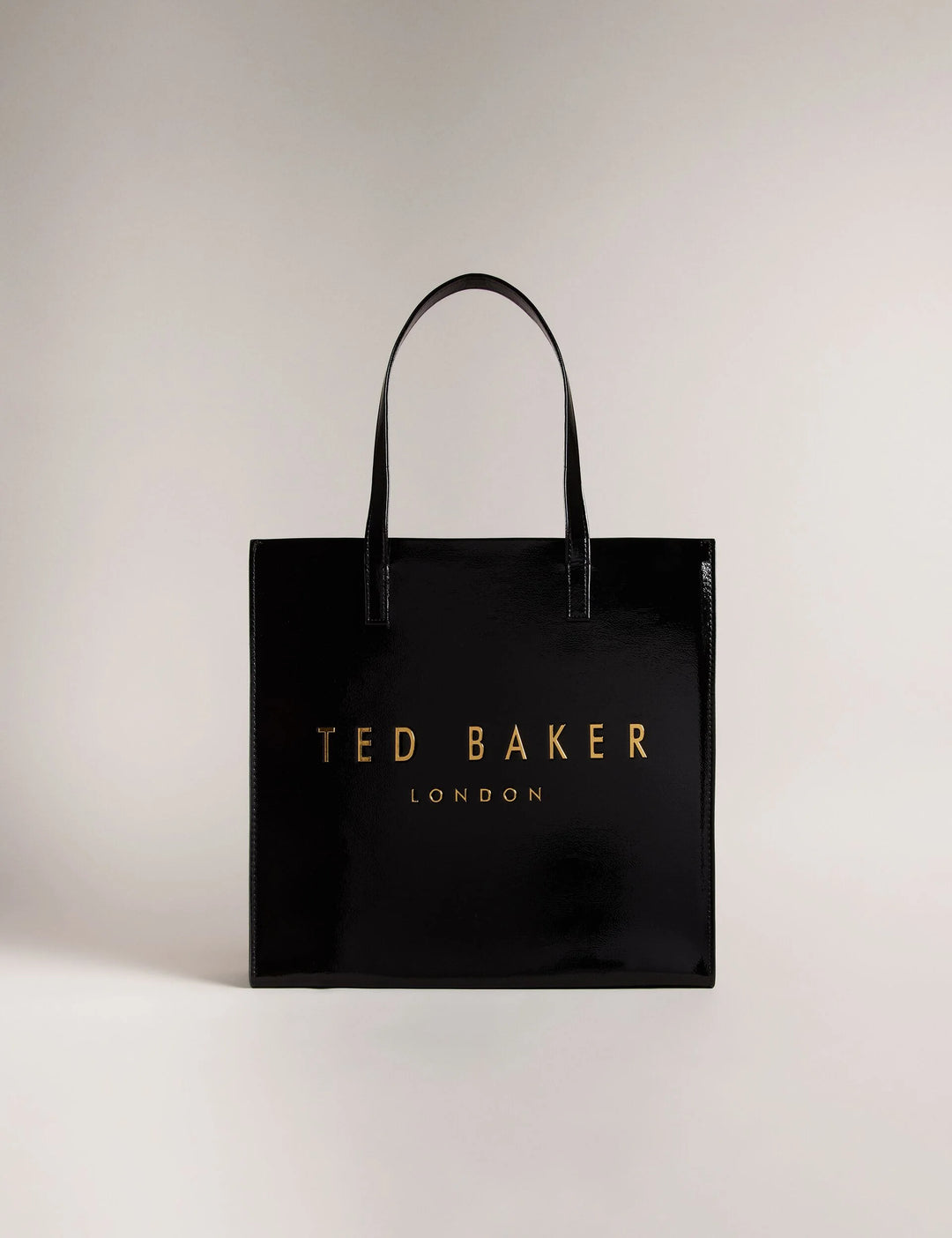 Borsa iconica Ted Baker Crinkon in ecopelle goffrata: Nero